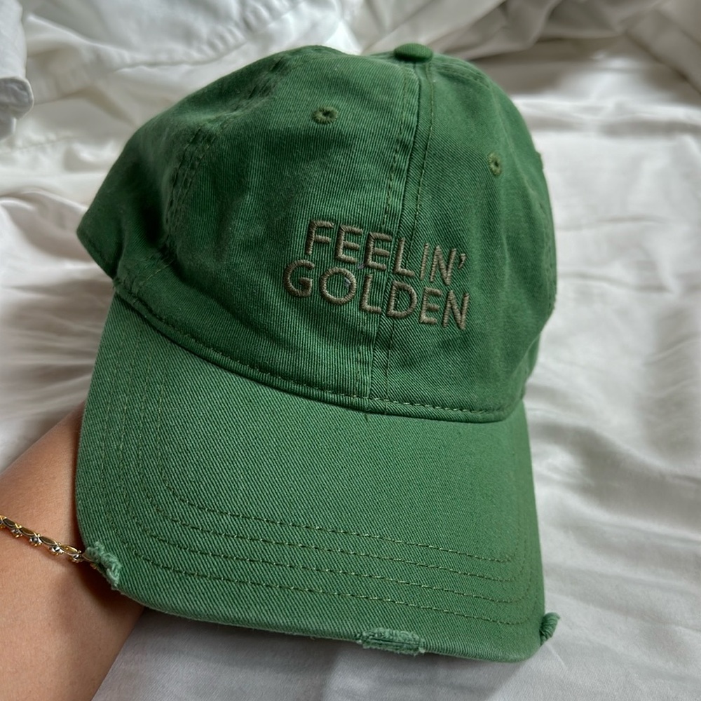 Feelin’ Golden Green Hat Distressed Aerie